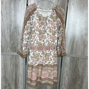 Anthropologie Love The Label Dress Size L Mini Floral Romantic Whimsical
